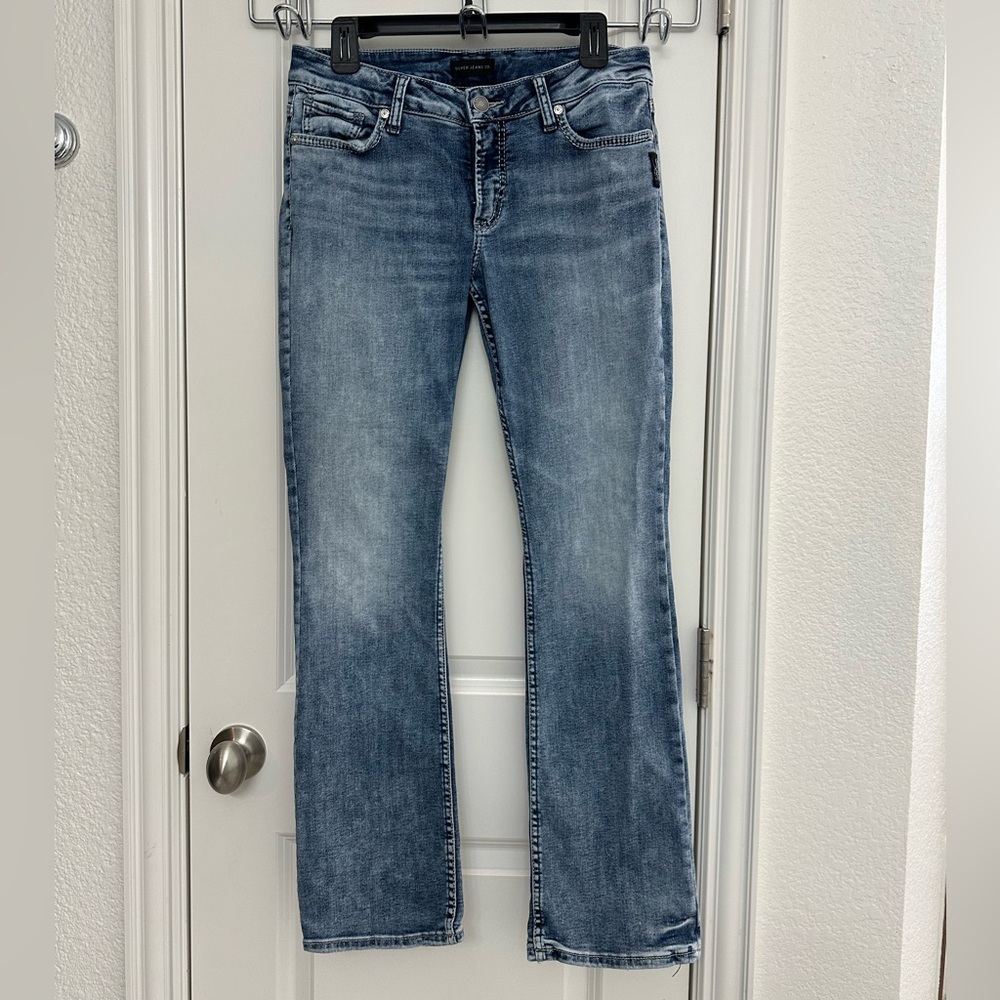 Women's Silver Elyse Slim Bootcut Jesns